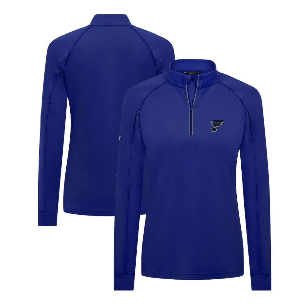 NHL St. Louis Blues Levelwear Women's Kinetic Insignia Core Quarter-Zip Pullover Top - Blue