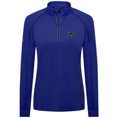 NHL St. Louis Blues Levelwear Women's Kinetic Insignia Core Quarter-Zip Pullover Top - Blue