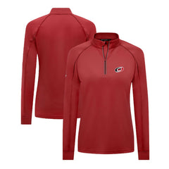 NHL Carolina Hurricanes Levelwear Women's Kinetic Insignia Core Quarter-Zip Pullover Top - Red