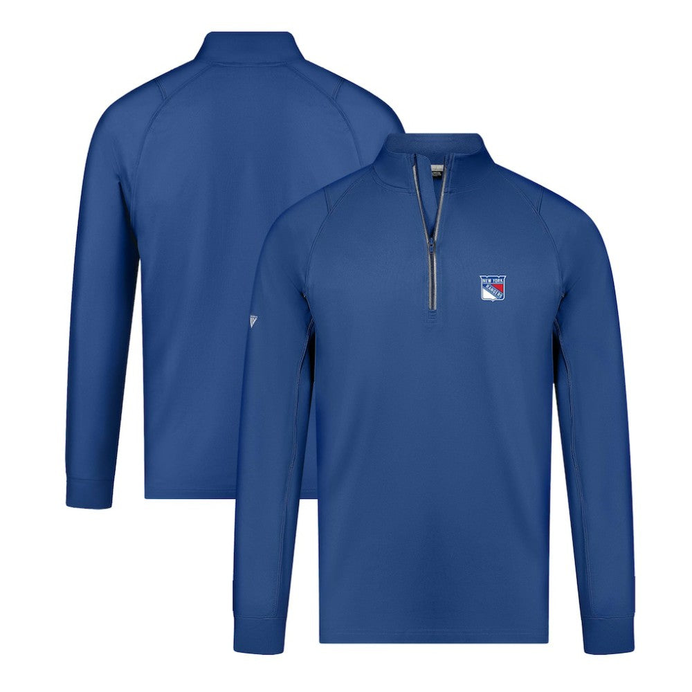 NHL New York Rangers Levelwear Theory Insignia Core Quarter-Zip Pullover Top - Blue
