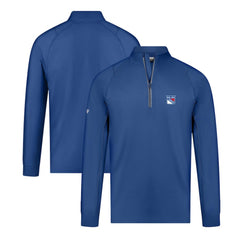 NHL New York Rangers Levelwear Theory Insignia Core Quarter-Zip Pullover Top - Blue