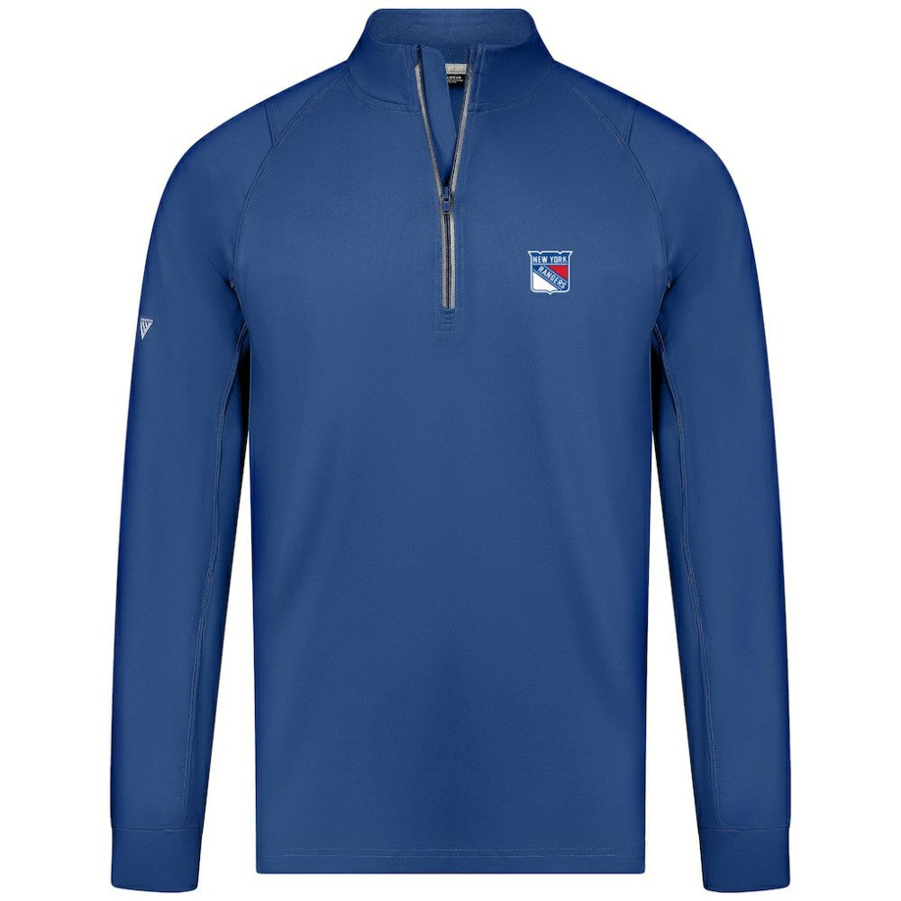 NHL New York Rangers Levelwear Theory Insignia Core Quarter-Zip Pullover Top - Blue