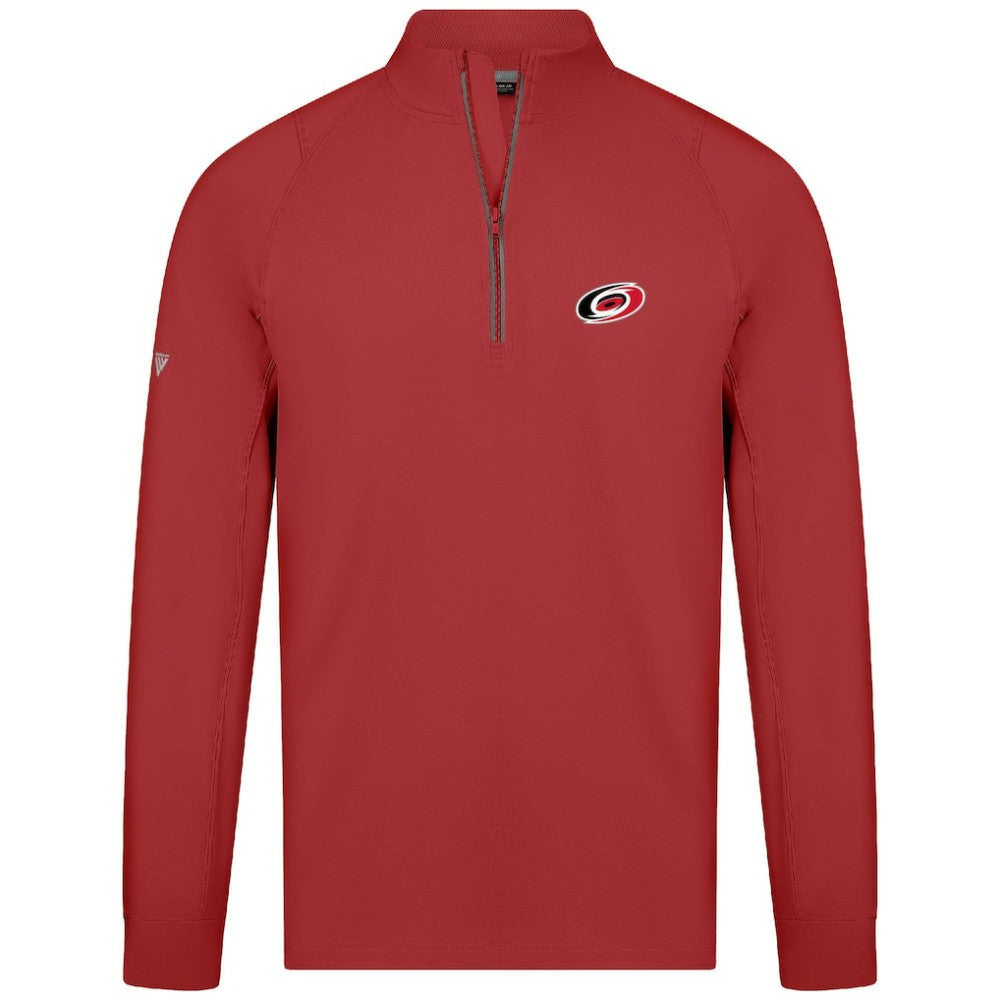NHL Carolina Hurricanes Levelwear Theory Insignia Core Quarter-Zip Pullover Top - Red