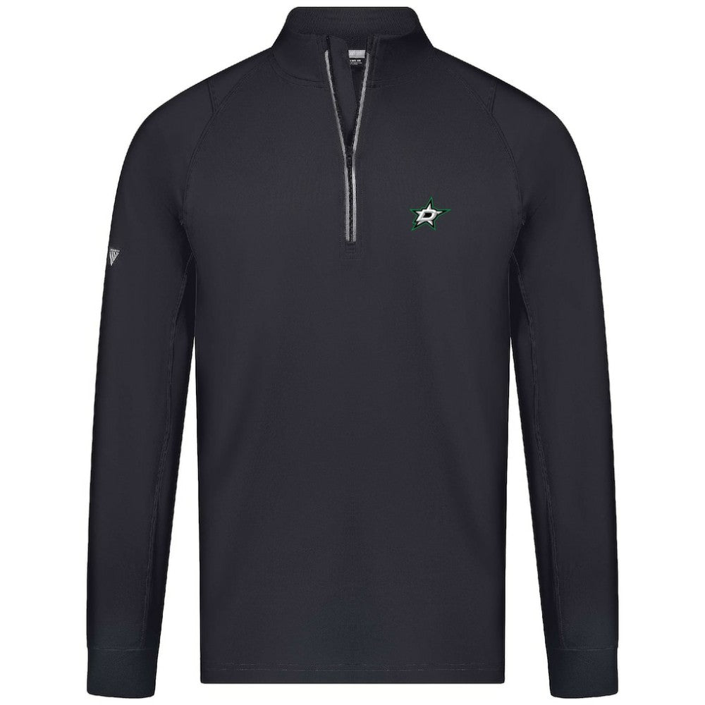 NHL Dallas Stars Levelwear Theory Insignia Core Quarter-Zip Pullover Top - Black