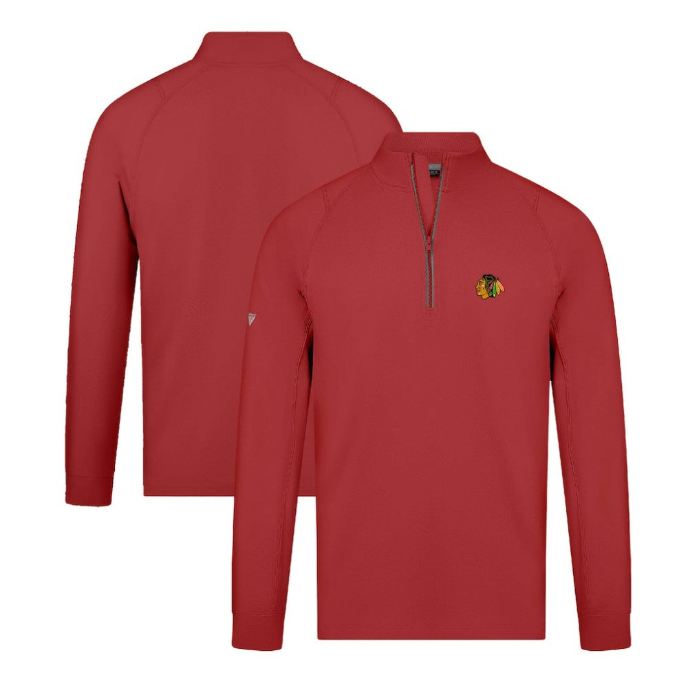 NHL Chicago Blackhawks Levelwear Theory Insignia Core Quarter-Zip Pullover Top - Red