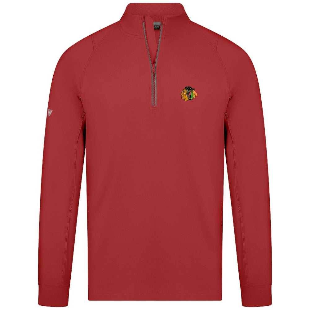 NHL Chicago Blackhawks Levelwear Theory Insignia Core Quarter-Zip Pullover Top - Red