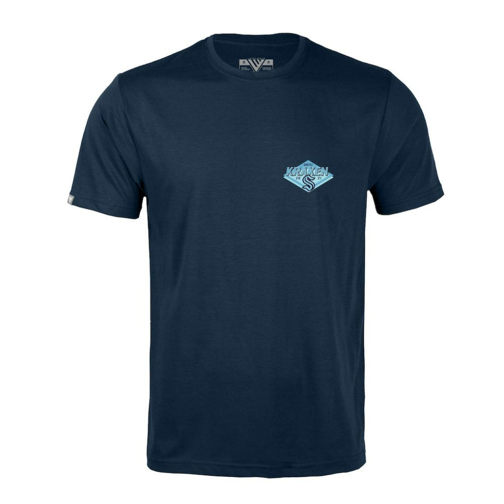 NHL Seattle Kraken Levelwear Richmond Club Patch 2.0 T-Shirt - Deep Sea Blue