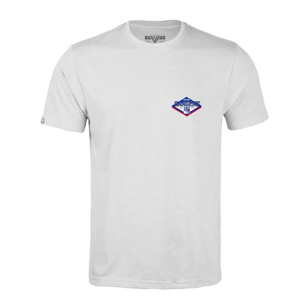 NHL New York Rangers Levelwear Richmond Club Patch 2.0 T-Shirt - White