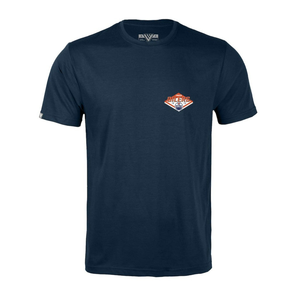 NHL Edmonton Oilers Levelwear Richmond Club Patch 2.0 T-Shirt - Navy