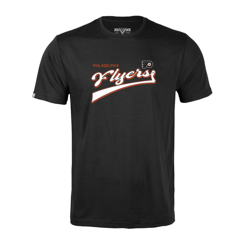NHL Philadelphia Flyers Levelwear Richmond Retro Script T-Shirt - Black
