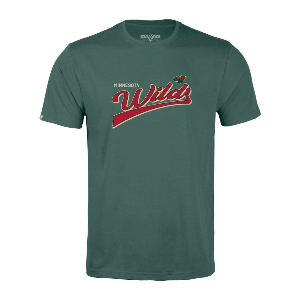 NHL Minnesota Wild Levelwear Richmond Retro Script T-Shirt - Green