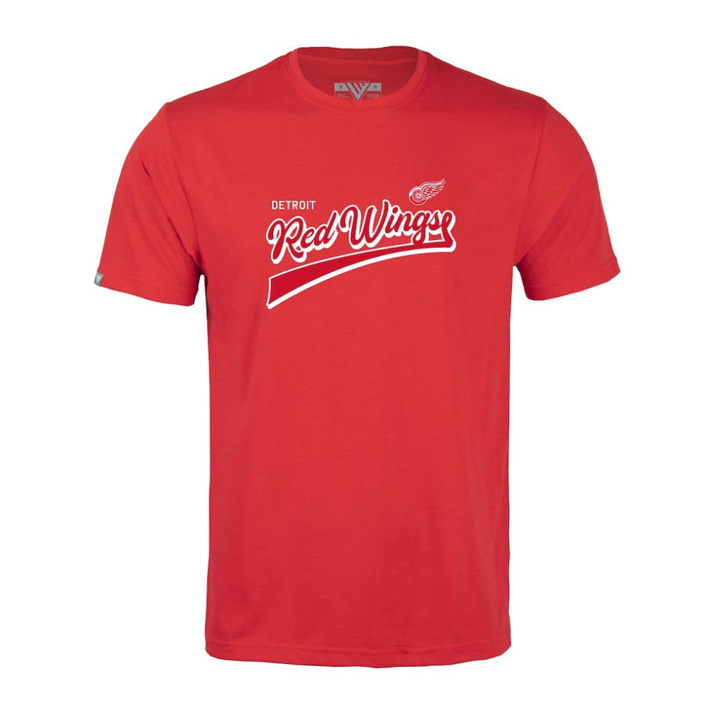 NHL Detroit Red Wings Levelwear Richmond Retro Script T-Shirt - Red