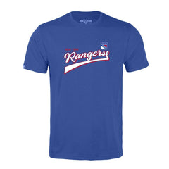 NHL New York Rangers Levelwear Richmond Retro Script T-Shirt - Blue
