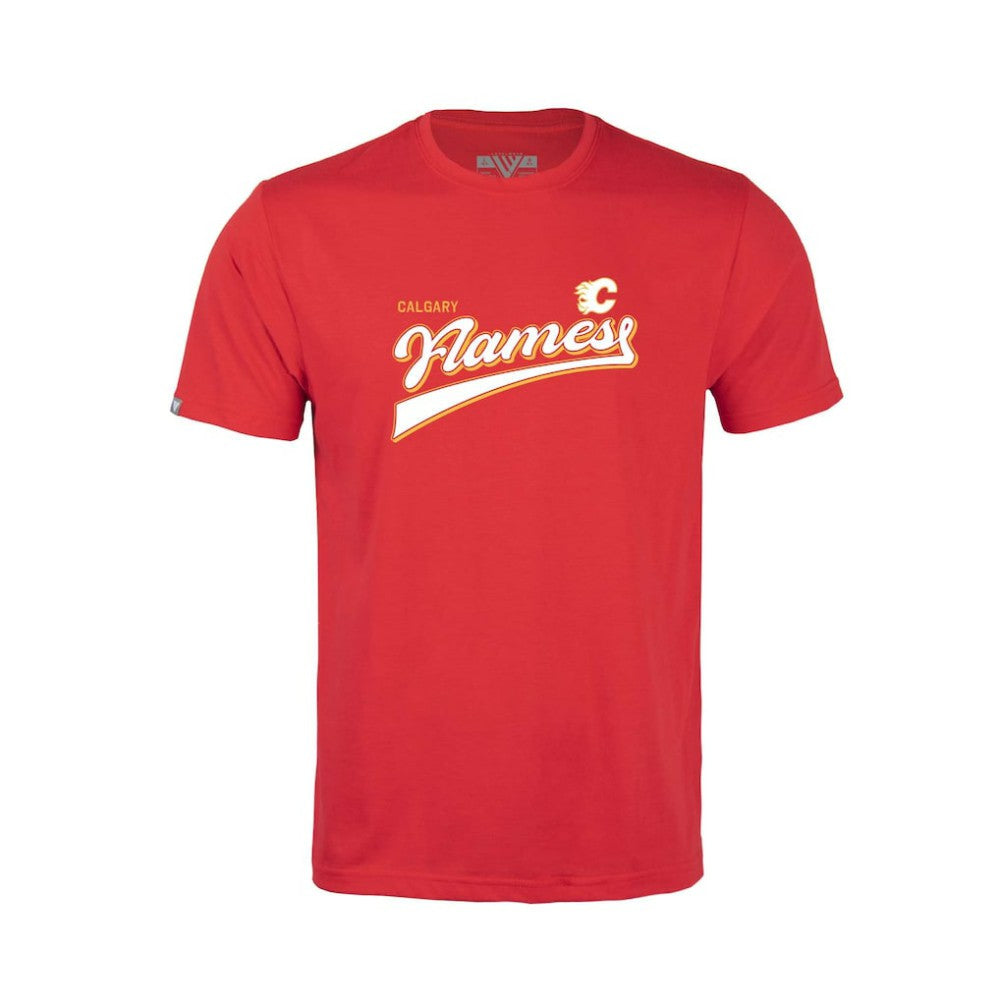 NHL Calgary Flames Levelwear Youth Little Richmond Retro Script T-Shirt - Red