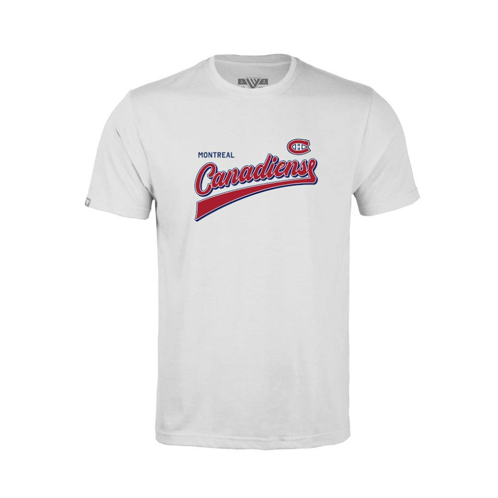 NHL Montreal Canadiens Levelwear Youth Little Richmond Retro Script T-Shirt - White