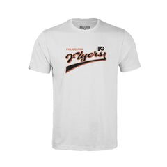NHL Philadelphia Flyers Levelwear Youth Little Richmond Retro Script T-Shirt - White
