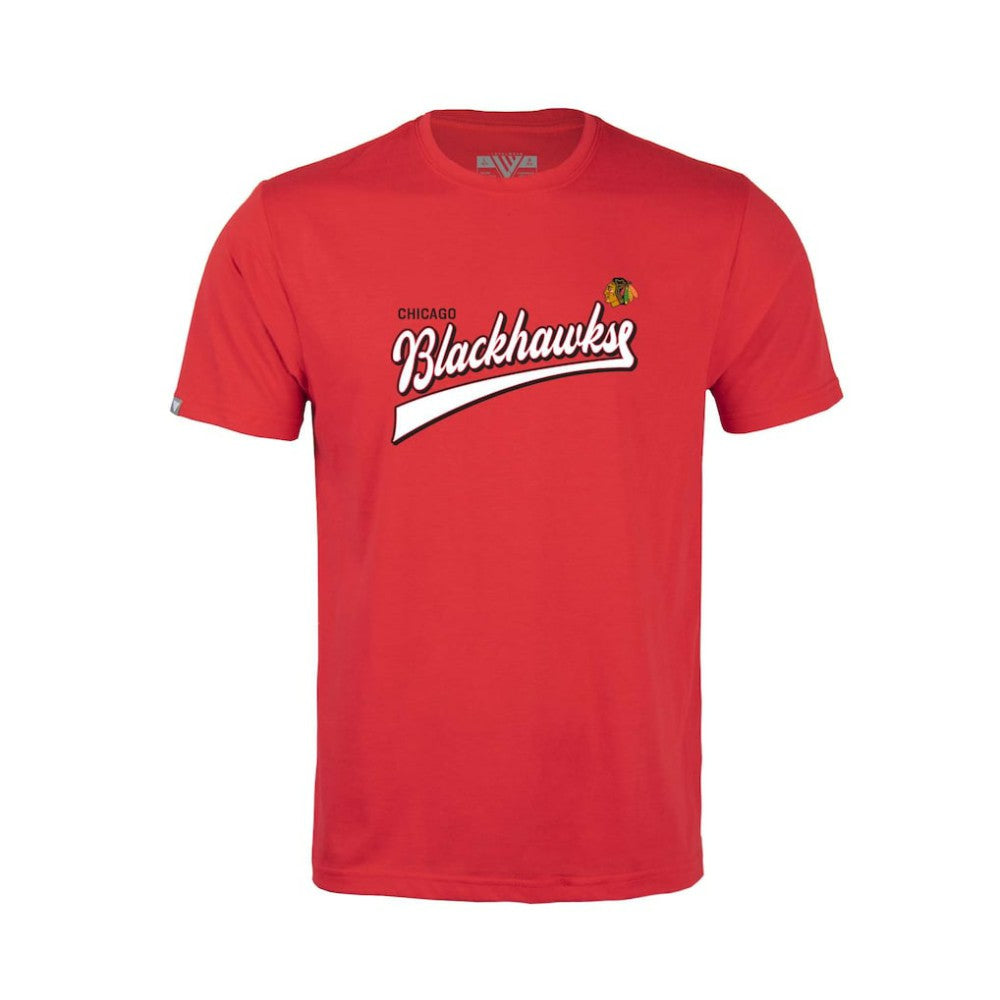 NHL Chicago Blackhawks Levelwear Youth Little Richmond Retro Script T-Shirt - Red