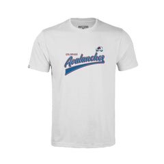 NHL Colorado Avalanche Levelwear Youth Little Richmond Retro Script T-Shirt - White
