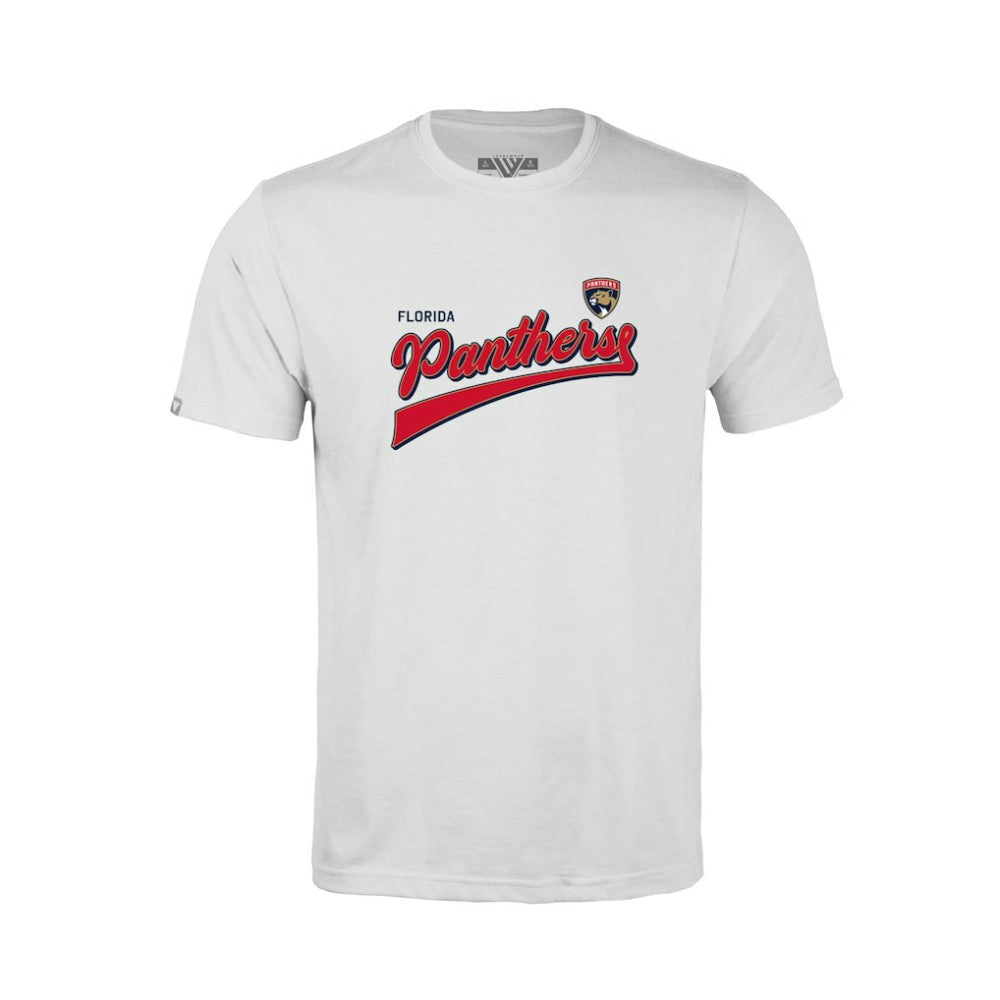 NHL Florida Panthers Levelwear Youth Little Richmond Retro Script T-Shirt - White