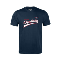 NHL Washington Capitals Levelwear Youth Little Richmond Retro Script T-Shirt - Navy