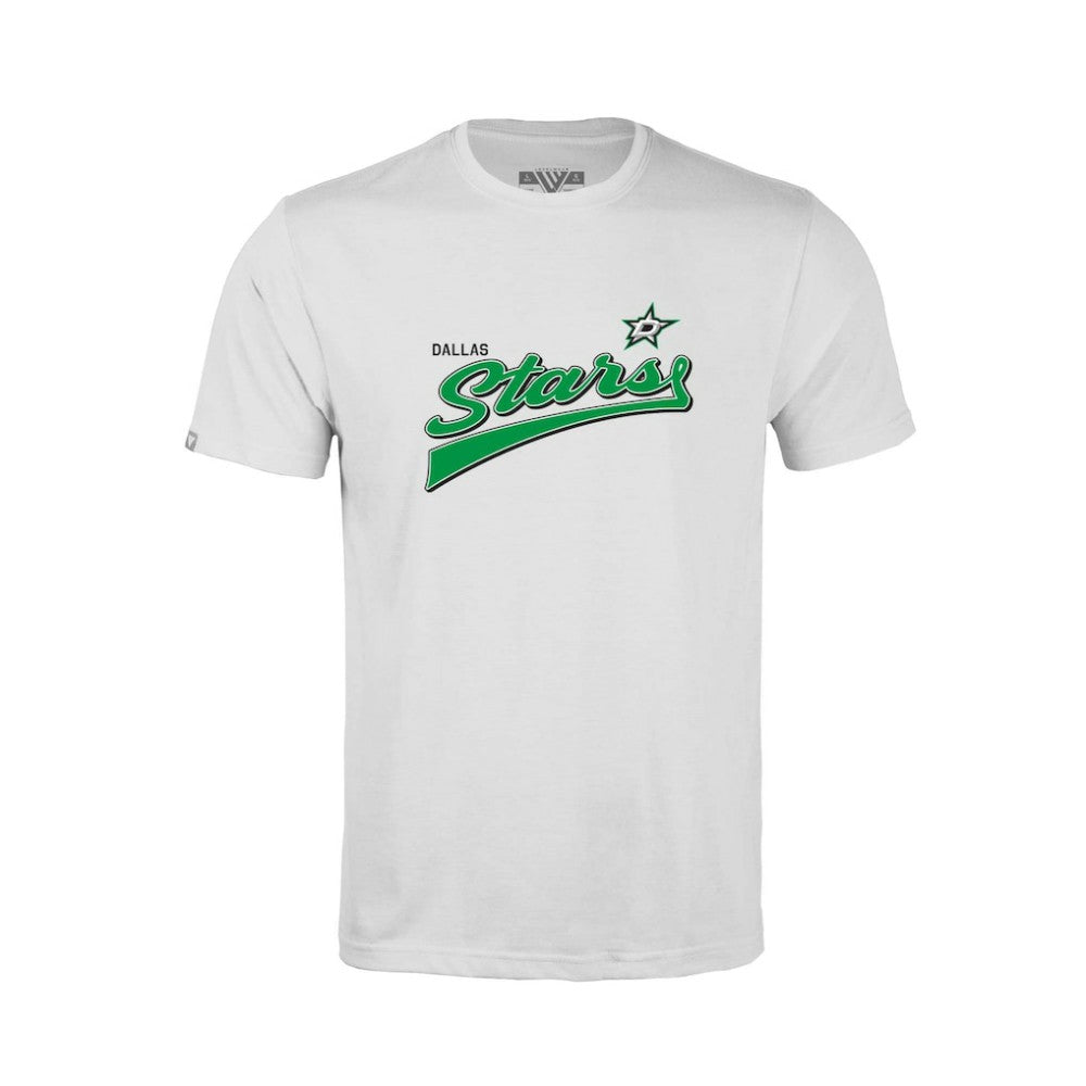 NHL Dallas Stars Levelwear Youth Little Richmond Retro Script T-Shirt - White