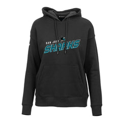 NHL San Jose Sharks Levelwear Women's Adorn Premier 2.0 Fleece Pullover Hoodie - Black