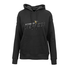 NHL Pittsburgh Penguins Levelwear Women's Adorn Premier 2.0 Fleece Pullover Hoodie - Black