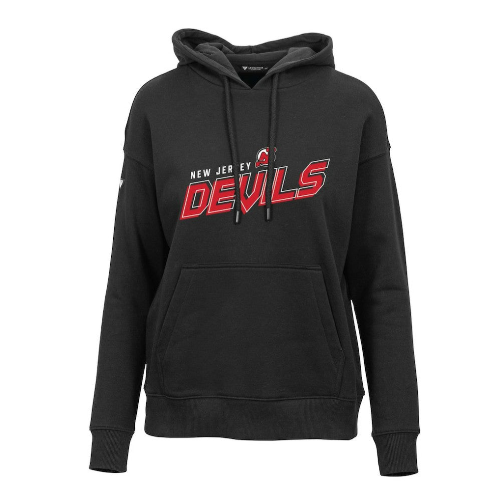 NHL New Jersey Devils Levelwear Women's Adorn Premier 2.0 Fleece Pullover Hoodie - Black