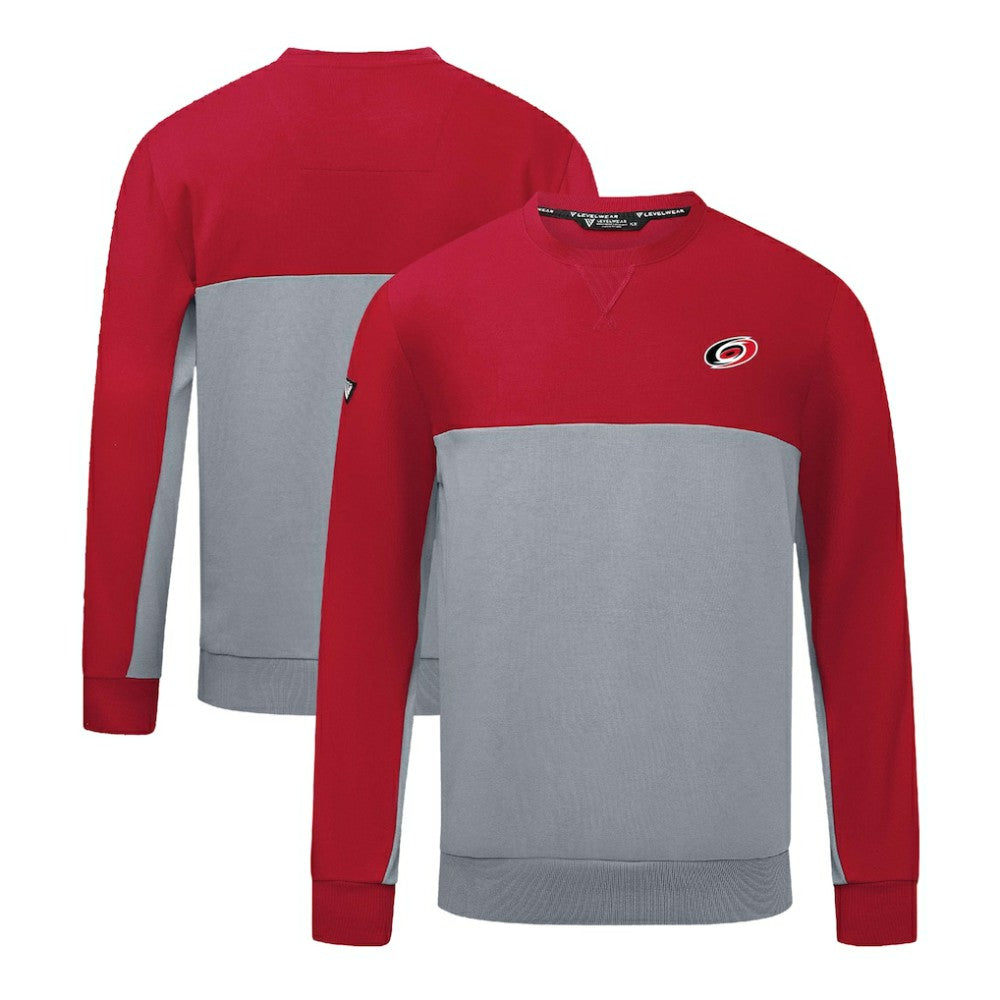 NHL Carolina Hurricanes Levelwear Legacy Insignia Core Sweatshirt - Red/Gray