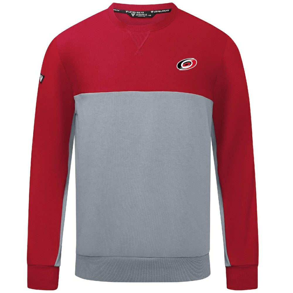 NHL Carolina Hurricanes Levelwear Legacy Insignia Core Sweatshirt - Red/Gray