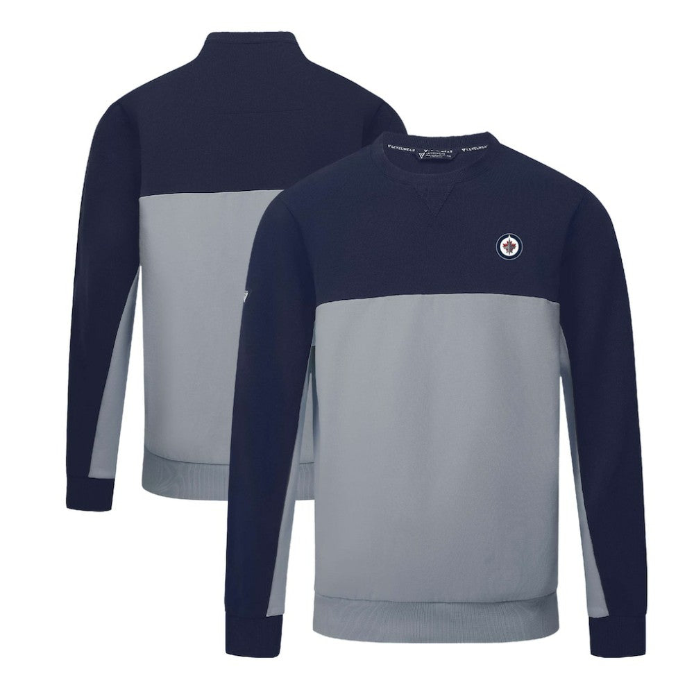 NHL Winnipeg Jets Levelwear Legacy Insignia Core Sweatshirt - Navy/Gray