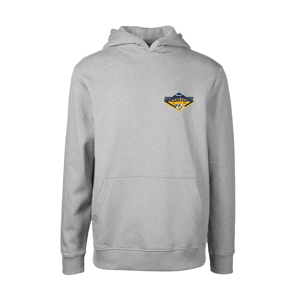 NHL Nashville Predators Levelwear Youth Podium Club Patch 2.0 Fleece Pullover Hoodie - Gray
