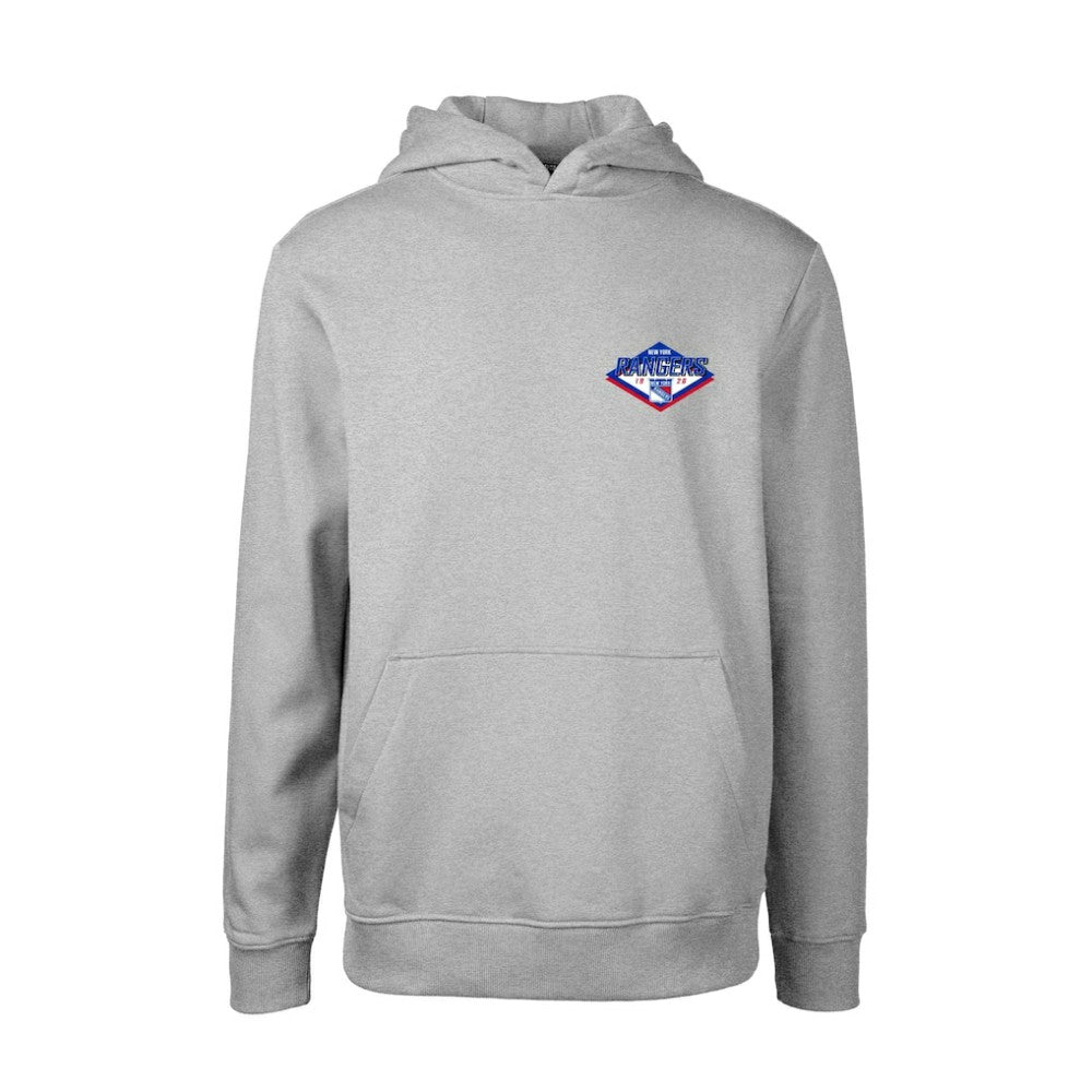 NHL New York Rangers Levelwear Youth Podium Club Patch 2.0 Fleece Pullover Hoodie - Gray