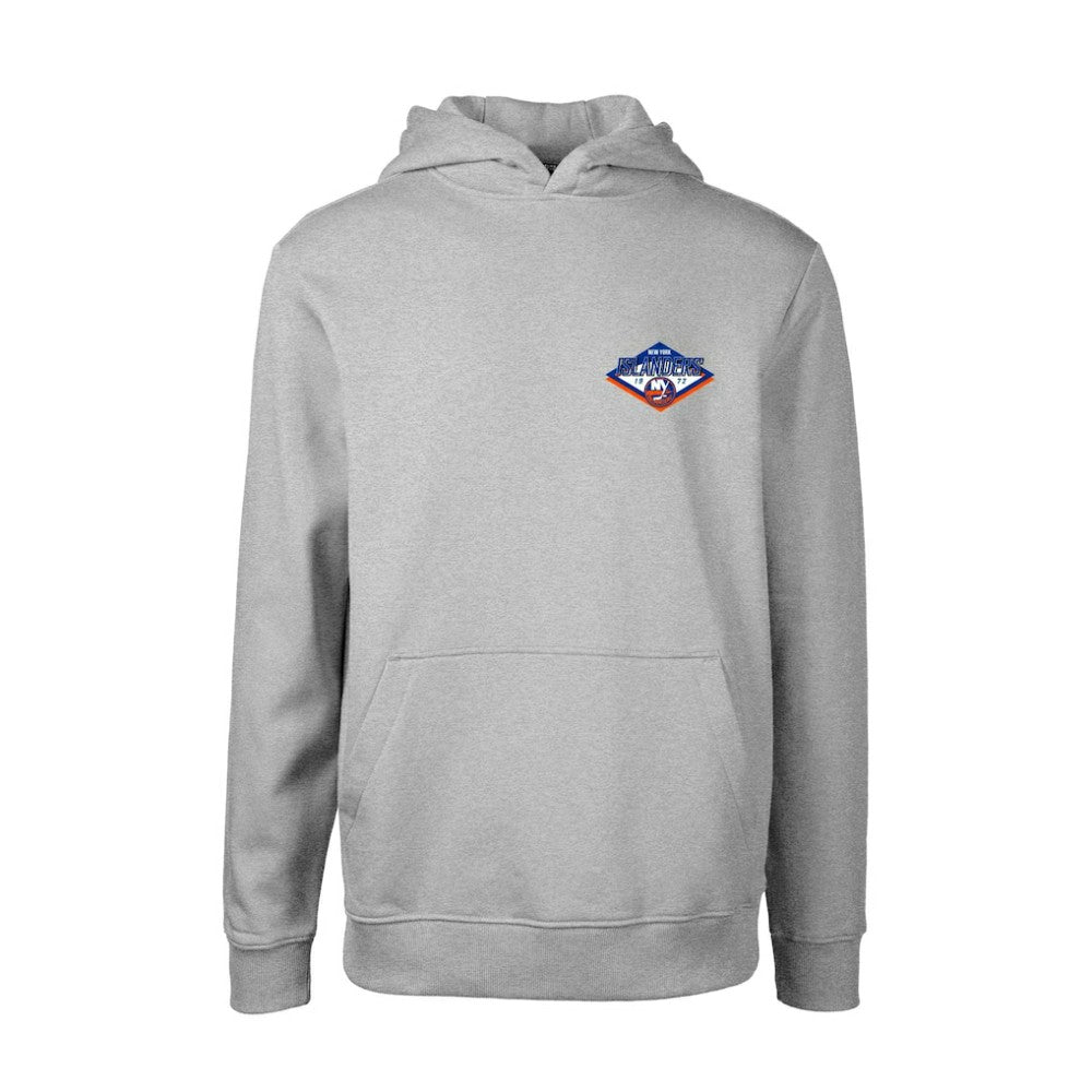 NHL New York Islanders Levelwear Youth Podium Club Patch 2.0 Fleece Pullover Hoodie - Gray