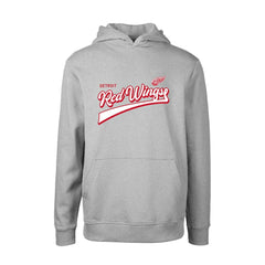 NHL Detroit Red Wings Levelwear Youth Podium Retro Script Fleece Pullover Hoodie - Gray
