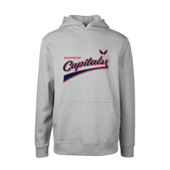 NHL Washington Capitals Levelwear Youth Podium Retro Script Fleece Pullover Hoodie - Gray