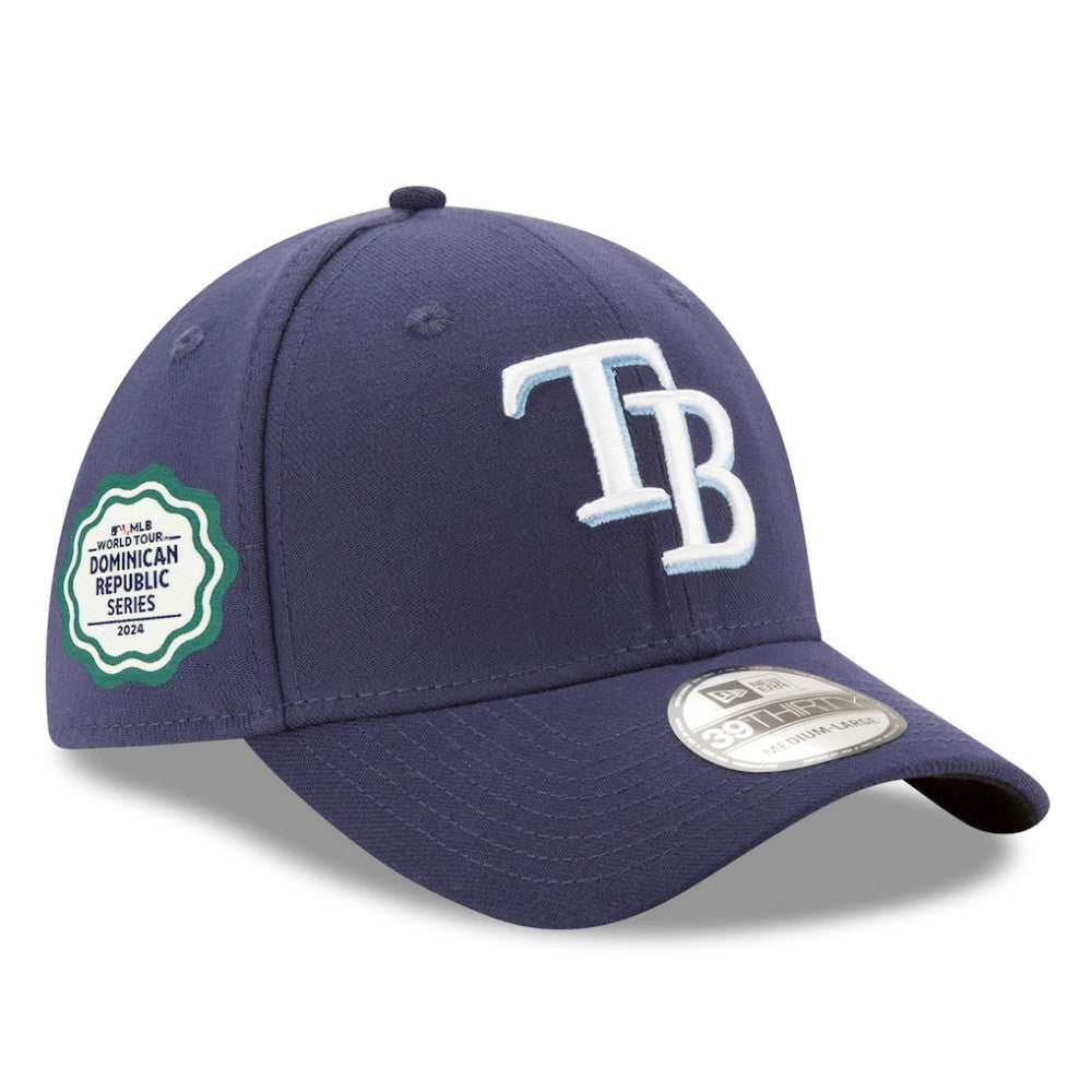 Tampa Bay Rays New Era 2024 MLB World Tour: Dominican Republic Series 39THIRTY Flex Hat - Navy Hats
