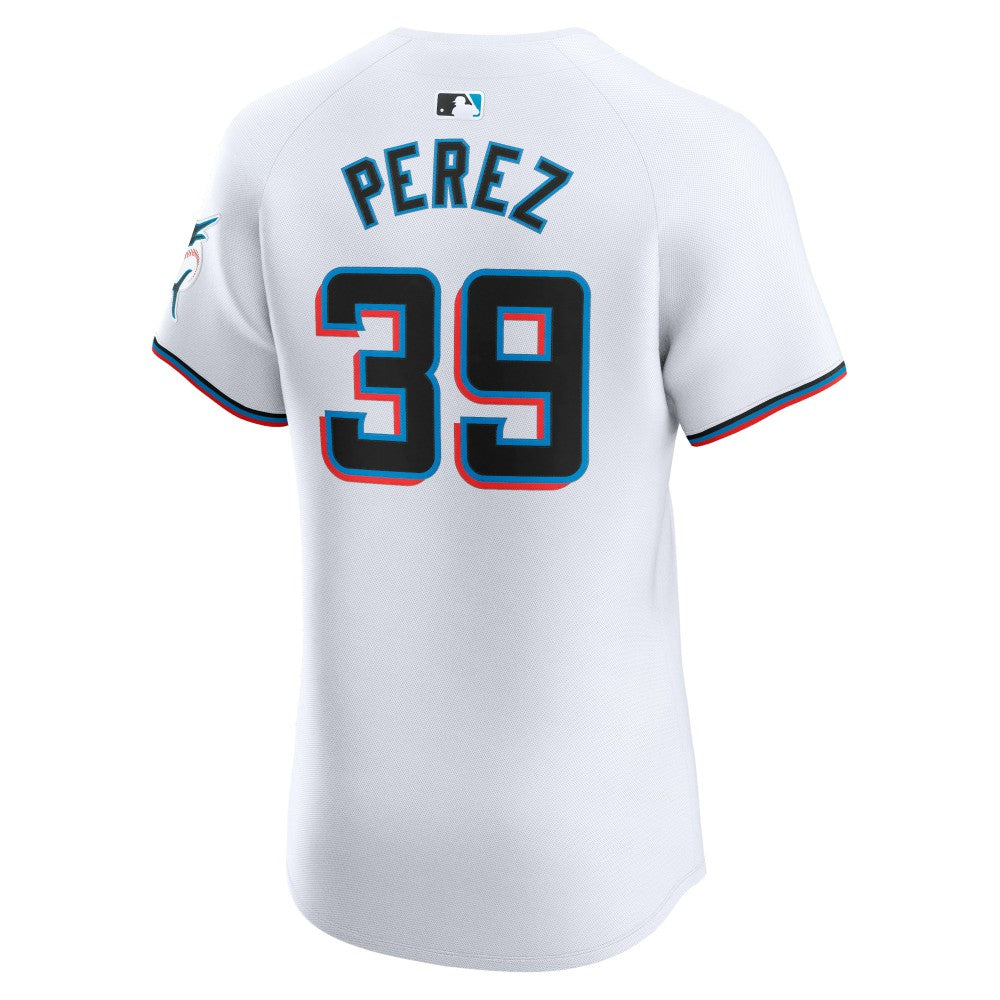 Eury Perez Miami Marlins Nike Home Elite Player Jersey - White Jerseys