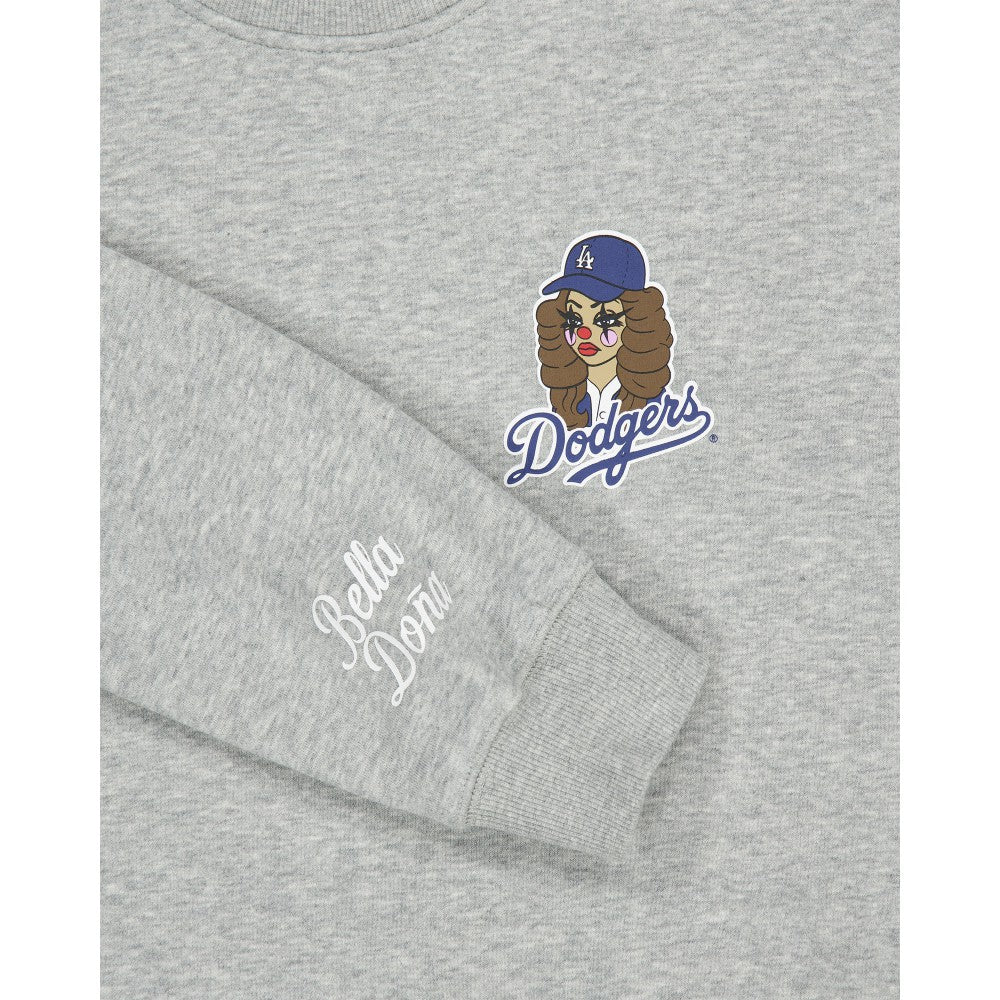 New Era Women's Bella Dona x Los Angeles Dodgers Pullover Sweatshirt - Gray Pullover