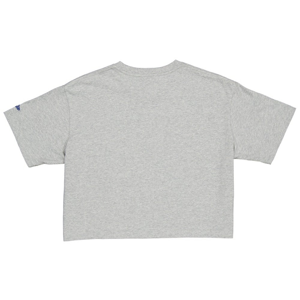 New Era Women's Bella Dona x Los Angeles Dodgers Boxy Crop T-Shirt - Gray T-shirts