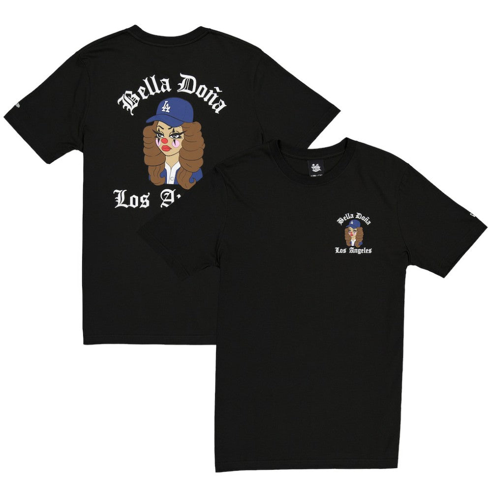 New Era Women's Bella Dona x Los Angeles Dodgers T-Shirt - Black T-shirts