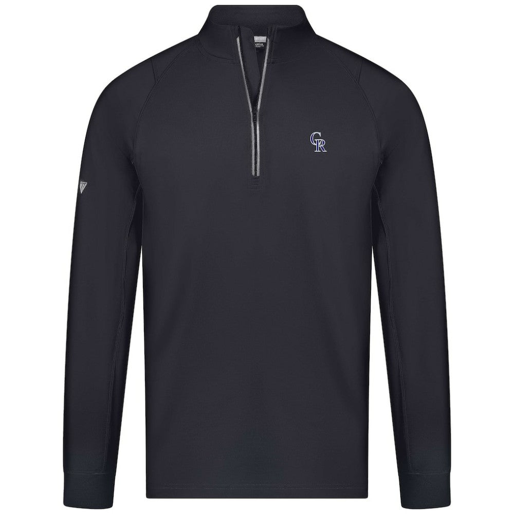Colorado Rockies Levelwear Theory Insignia Quarter-Zip Pullover - Black Pullover