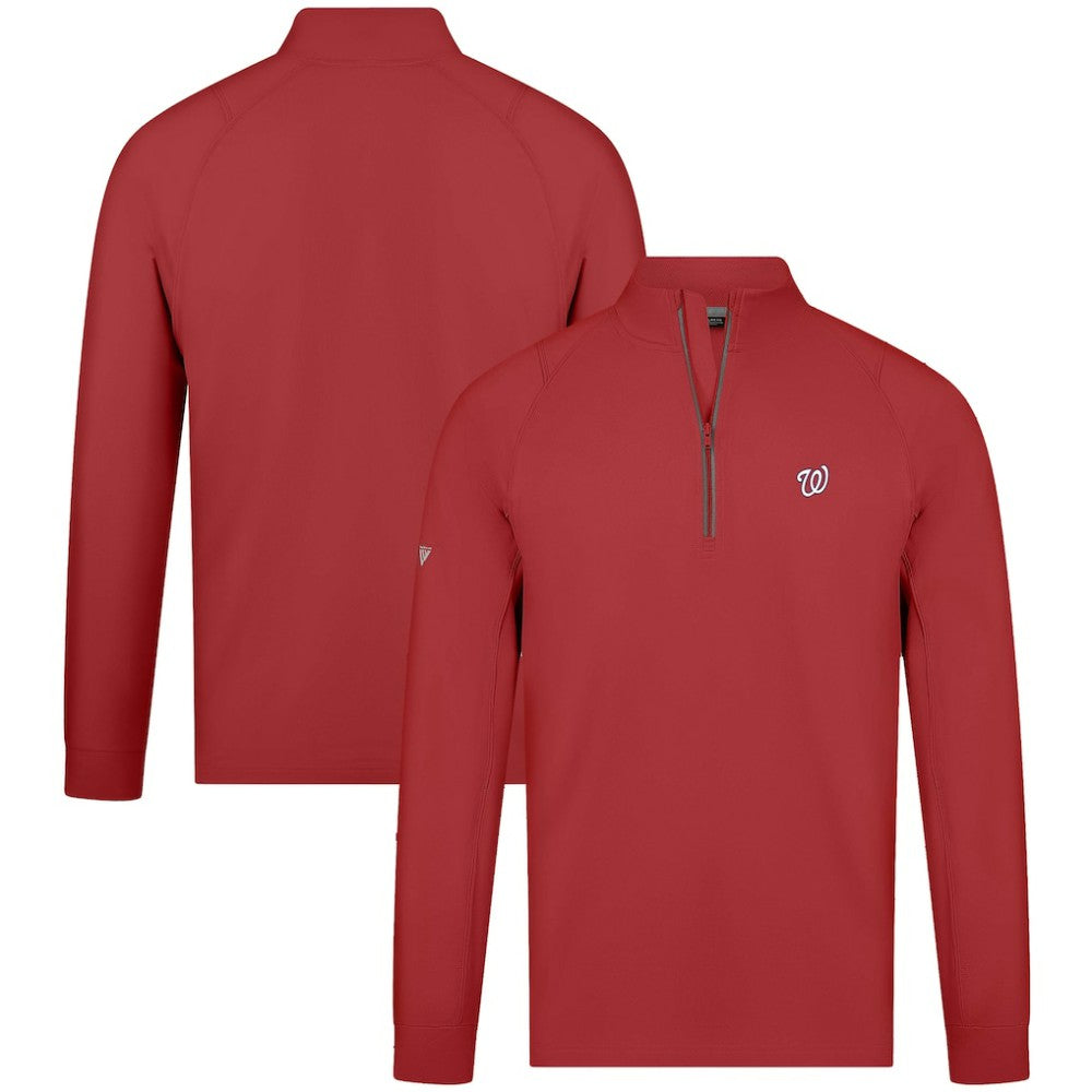 Washington Nationals Levelwear Theory Insignia Quarter-Zip Pullover - Red Pullover
