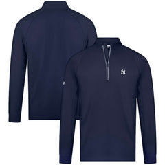 New York Yankees Levelwear Theory Insignia Quarter-Zip Pullover - Navy Pullover