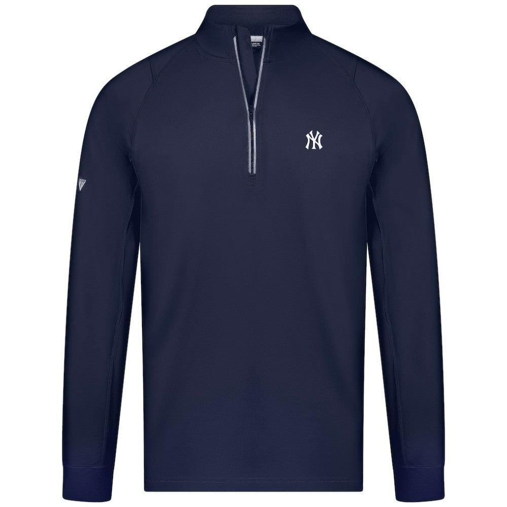 New York Yankees Levelwear Theory Insignia Quarter-Zip Pullover - Navy Pullover