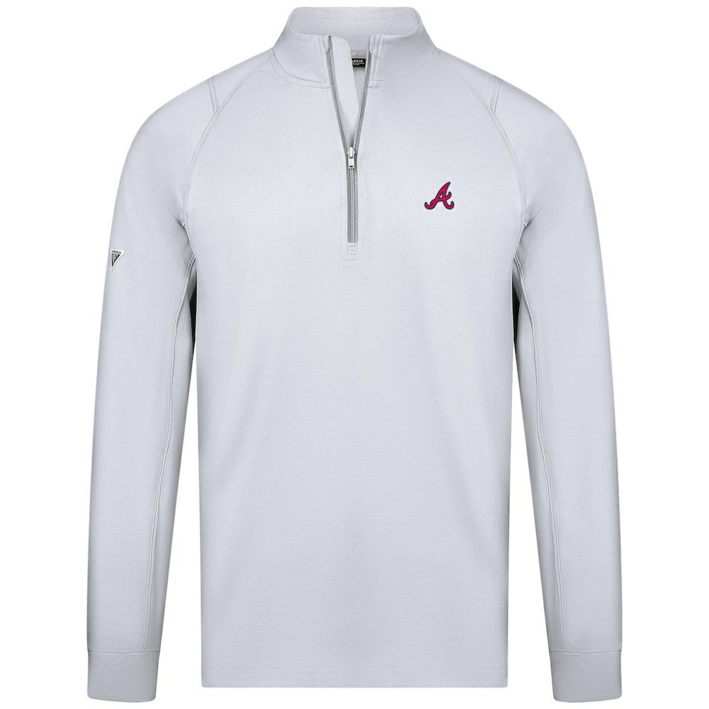 Atlanta Braves Levelwear Theory Insignia Quarter-Zip Pullover - White Pullover