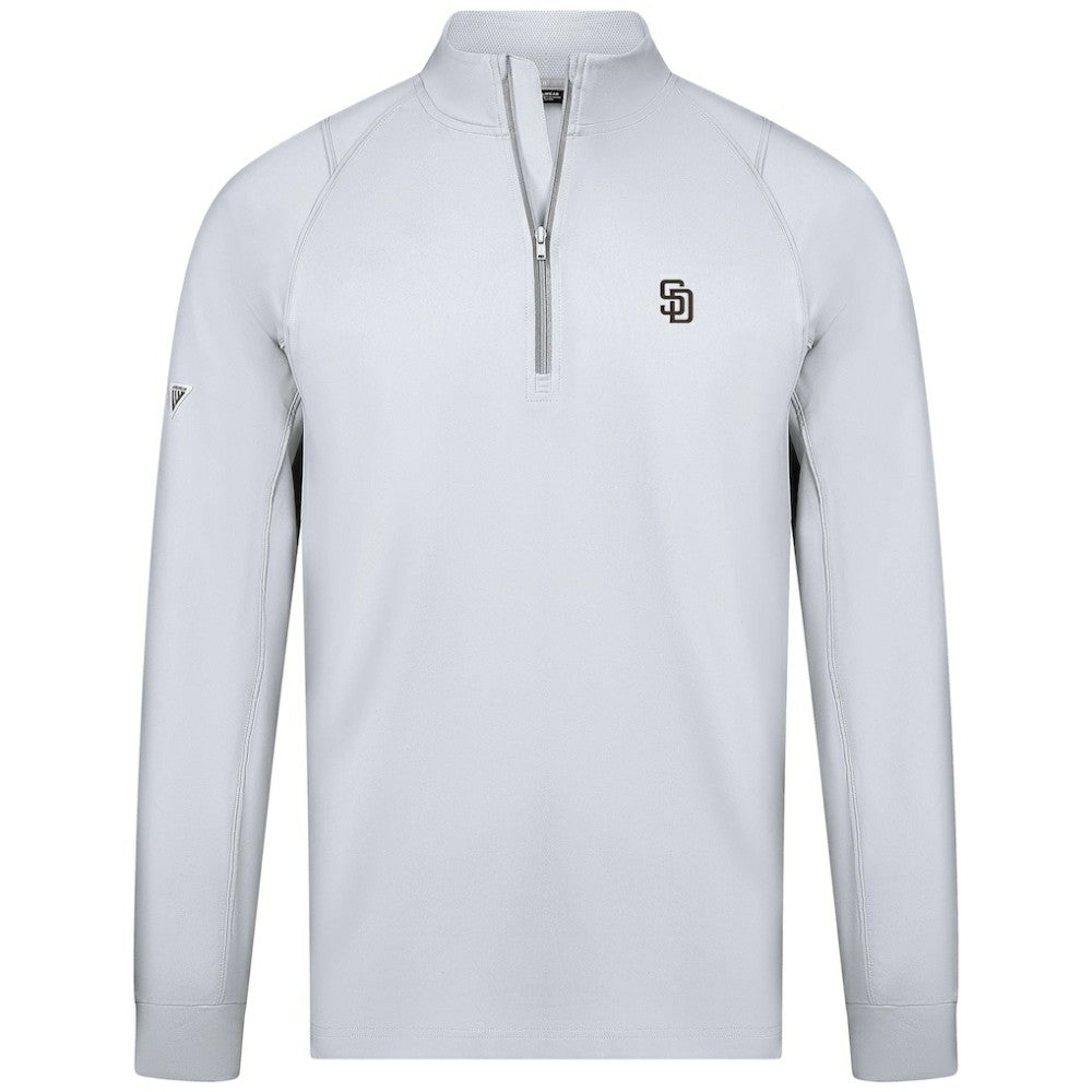 San Diego Padres Levelwear Theory Insignia Quarter-Zip Pullover - White Pullover