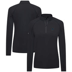 Miami Marlins Levelwear Women's Kinetic Insignia Quarter-Zip Pullover - Black Pullover