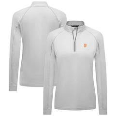 San Francisco Giants Levelwear Women's Kinetic Insignia Quarter-Zip Pullover - White Pullover