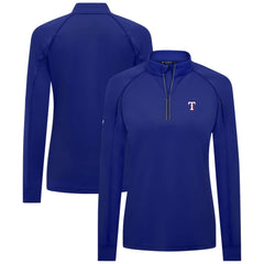 Texas Rangers Levelwear Women's Kinetic Insignia Quarter-Zip Pullover - Royal Pullover